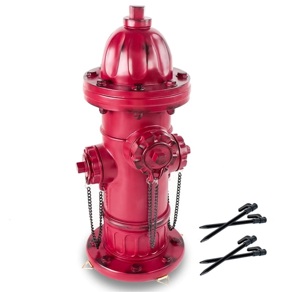 Prefdo 17 Inches Retro Fire Hydrant Statue for Dogs - Resin Pee Post Training Tool, Yard Garden Indoor Outdoor Statue (Large)