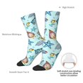 thumbnail image 4 of Daiia Sea Shells 2 Print Crew Socks – Soft Breathable Long Socks for Men & Women, Moisture-Wicking & Comfortable Daily Wear Socks, One-Size Fits Most (US 5-11), 4 of 6