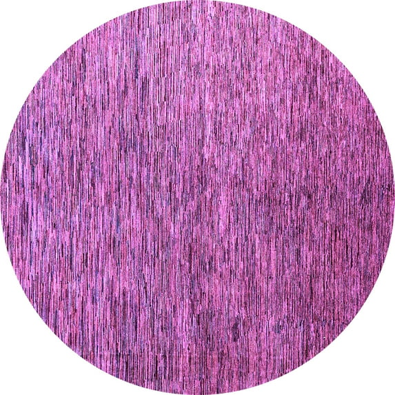 Ahgly Company Indoor Round Abstract Purple Modern Area Rugs, 3' Round