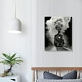 thumbnail image 3 of Nawypu  Canvas Wall Art Black and White Abstract Steam Train, Framed Artwork Picture Home Decor for Living Room, 3 of 4