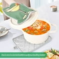 thumbnail image 3 of Yayeee Pot Holders Kitchen Heat Resistant with Pocket 7"x9.8" Cotton Oven Cooking Hot Pads, Lemon Glass, 3 of 7