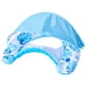 thumbnail image 1 of Toldo extraíble con respaldo en forma U sillón flotante inflable con anillo natación engrosado (con toldo-Hojas azules), 1 of 9