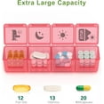 thumbnail image 2 of Extra Large Weekly Pill Organizer 4 Times a Day, XXL Large Pill Box, 7 Day Medicine Organizer, Black Pill case for Vitamin/Fish Oil/Supplements, 2 of 4