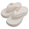 thumbnail image 2 of Sandalias Baño Tangas Almohadas Almohada Mujeres Plataforma Gruesa Solar Cómodo para Viajar en La Playa, 2 of 8