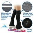 thumbnail image 3 of SKATING SPIRIT Ice Figure Skating Leg Warmer (1 pair), Zip-on Zip-Off, Non-Slip Cuff Band, Fleece Lined Thermal Fabric, 3 of 8