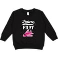thumbnail image 2 of Inktastic Future Pilot Girls Airplane Career Toddler Sweatshirt, 2 of 4