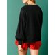 thumbnail image 5 of Lucakuins Sudadera con cuello redondo para mujer, holgada, con estampado de lentejuelas de Papá Noel, manga larga, para Navidad Lucakuins moda, 5 of 7