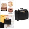 thumbnail image 1 of Estuche para maquillaje, lavable, fácil de llevar, compartimento separado, neceser de maquillaje para niñas con separadores ajustables, resis Macarena Bolso de maquillaje, 1 of 8