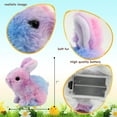 thumbnail image 6 of Bunny Easter Plush Toy, Jumping Spotted Rabbit Talking Hopping Ears Nose Moving Educational Plush Toy Singing Shaking Glowing Interactive Toy Sleeping Dolls, Soothing Easter Toys Electric for Kids, 6 of 14