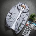 thumbnail image 5 of Men's Casual Pure Color Tall Jean Jacket Plus Size Hoodie Reflective Womens Winter Jean Jacket Zipper Outdoor Sport Coat, 5 of 6