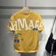 thumbnail image 2 of Camiseta para hombre, nueva camiseta de algodón de verano, blanca, de poliéster, estampada, para hombre, ropa de calle de anime, cuello redondo, amarilla, para gimnasio, 2 of 5
