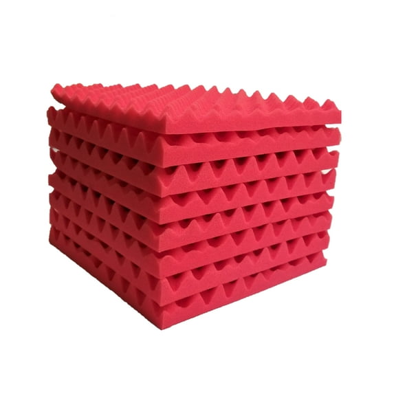 Bookishbunny Acoustic Foam Gray Egg Crate Panel Wall Tile, 12 x 12 x 1.5, 10 Pack