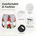 thumbnail image 4 of Yiaed Merry Christmas Gnome1 Print Women's Running Shorts with Liner 3 Zipper Pockets Elastic Workout Athletic Gym Yoga Shorts-X-Large, 4 of 7