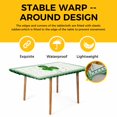 thumbnail image 4 of St. Patrick's Day Table Cloths for 4 Foot Rectangle Tables, Green Shamrock Buffalo Plaid Spring Patio Waterproof Elastic Fitted Tablecloths, Washable Rectangular Table Cover for Camping, 4 of 8