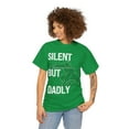 thumbnail image 4 of Funny Fathers Day Silent but Dadly Mens T-Shirt S-5XL, 4 of 12