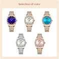 thumbnail image 3 of Curren New Women's Watches Luxury Quartz Stainless Steel Band Wristwatches With Shiny Rhinestones Ladies Clock - Quartz Wristwatches, 3 of 6