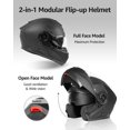 thumbnail image 2 of Casco de moto YEMA YM-926 modular integral aprobado por el DOT, 2 of 8