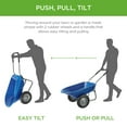 thumbnail image 5 of Best Choice Products Dual-Wheel Home Wheelbarrow Yard Garden Cart for Lawn, Construction - Blue, 5 of 8