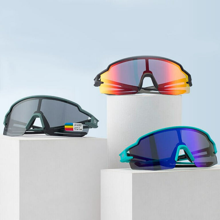 ROCKBROS Mens Cycling Sunglasses Polarized Half Frame Glasses UV400 Goggles MTB Road Bike Sunglasses Adjust with Myopia Frame, Adult Unisex, Size: One