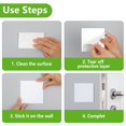 thumbnail image 2 of HOME MASTER Protecteur Mural Autocollant pour Matériel Carré 4 Pouces, Lot de 10, Poignée de Porte, Bouclier Mural, Protection de Porte, Pad de Protection Mural Rigide en Vinyle Blanc, 2 of 9