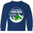 thumbnail image 3 of Inktastic Grandma's Hiking Buddy with Mountains and Trees Long Sleeve Youth T-Shirt, 3 of 5