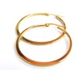 thumbnail image 2 of Stainless Steel Gold Plated 3 inch Hoop Earrings, 2 of 2