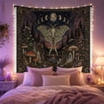 thumbnail image 2 of Luna Moth Under Moon Phases in Dark Forest, Mystical Vintage Style for Moth Lovers, Celestial Wall Decor Halloween Gift, Tapestry Wall Hanging for Bedroom and Dorm, 2 of 7