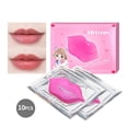 thumbnail image 3 of Máscaras labiales HUOGUO Gel de cristal de colágeno rosa, paquete de 10, 3 of 3
