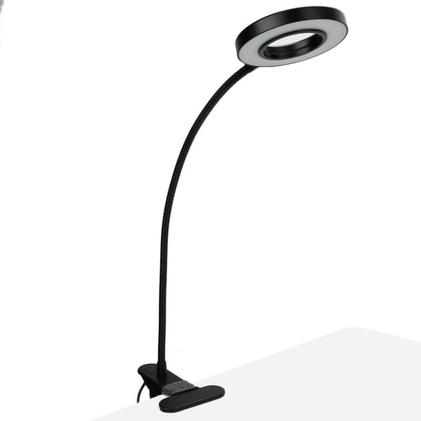 Luz De Lectura Con Clip, Tubo Variable De 360 grados, Ajuste De Luz De 10 Niveles, Lámpara De Escritorio LED Para Tatuaje, Manicura, Pestañas, Lectura