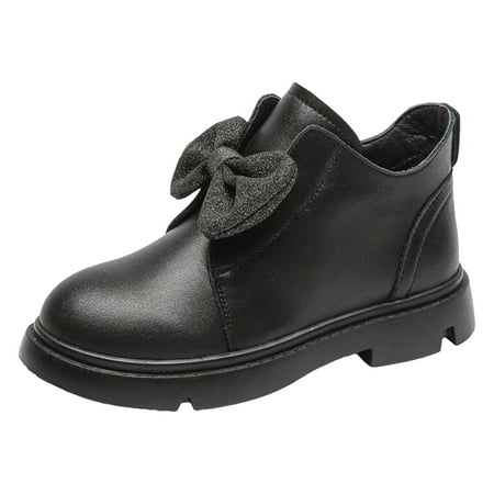 

Boots for Girls 2024 Children Shoes Thick Soled Comfortable Plus Warm Short Boots Fashionable Outdoor Leather Boots Girl Rain Boots Saltwater Boots Kids High Heels Size 4 Girls Girls Wedge Shoes Size