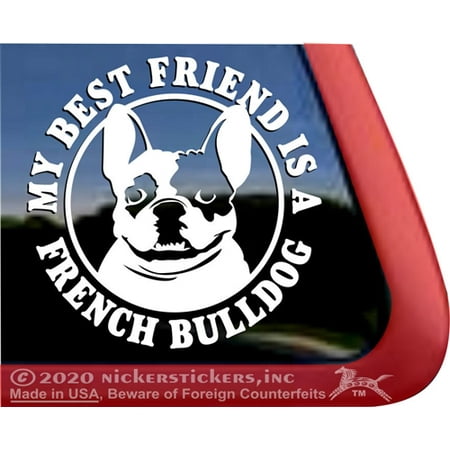 My Best Friend is a French Bulldog |High Quality Vinyl Piebald Dog Window (Best Vinyl Casement Windows)
