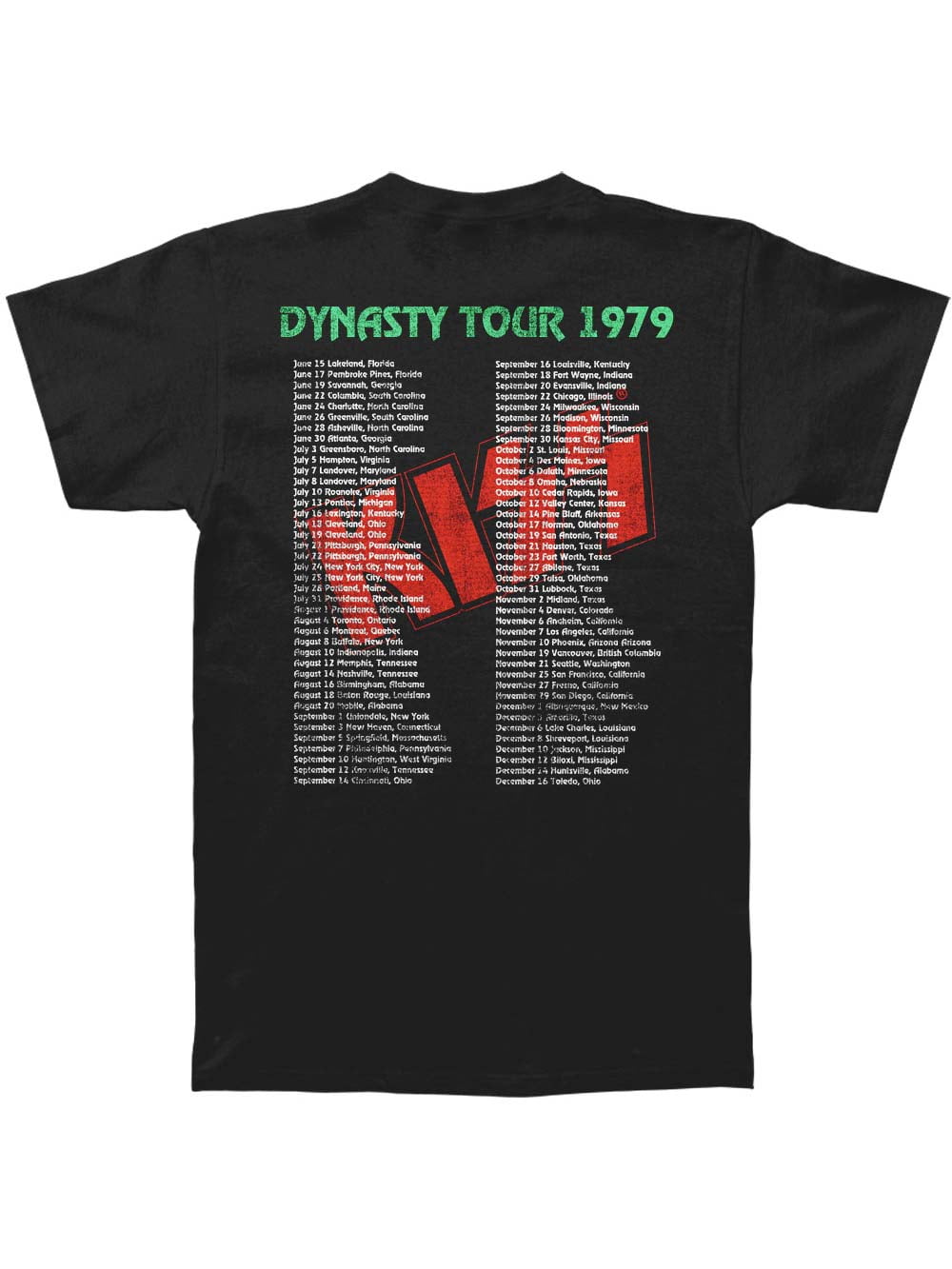 KISS DYNASTY TOUR FITTED SLIM HEAVY ROCK METAL MUSIC BAND T TEE SHIRT S-2XL