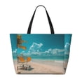 thumbnail image 2 of Fotbe Shopping Cart On Tropical Beach Bolsa de Viaje para Playa - Resistente al Agua, Bolsa Tote de Gran Capacidad y Ligera con 7 Bolsillos para Mujeres y Hombres, 2 of 7