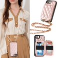 thumbnail image 2 of Allytech Case for iPhone 8 Plus/7 Plus,Vintage Magnetic Leather Detachable Card Slots Wallet Bag Case Kicstand Cover with Hand/Shoulder Strap For iPhone 8 Plus/7 Plus,Rosegold, 2 of 6