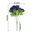 thumbnail image 3 of Efavormart 2 Bushes | 18" Navy Blue Artificial Silk Rose Flower Arrangements, Real Touch Long Stem Flower Bouquet, 3 of 6