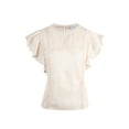 thumbnail image 5 of Jessica Simpson Women’s Bowie Cotton Blouse with Ruffle Sleeves, Sizes XS-XL, 5 of 6