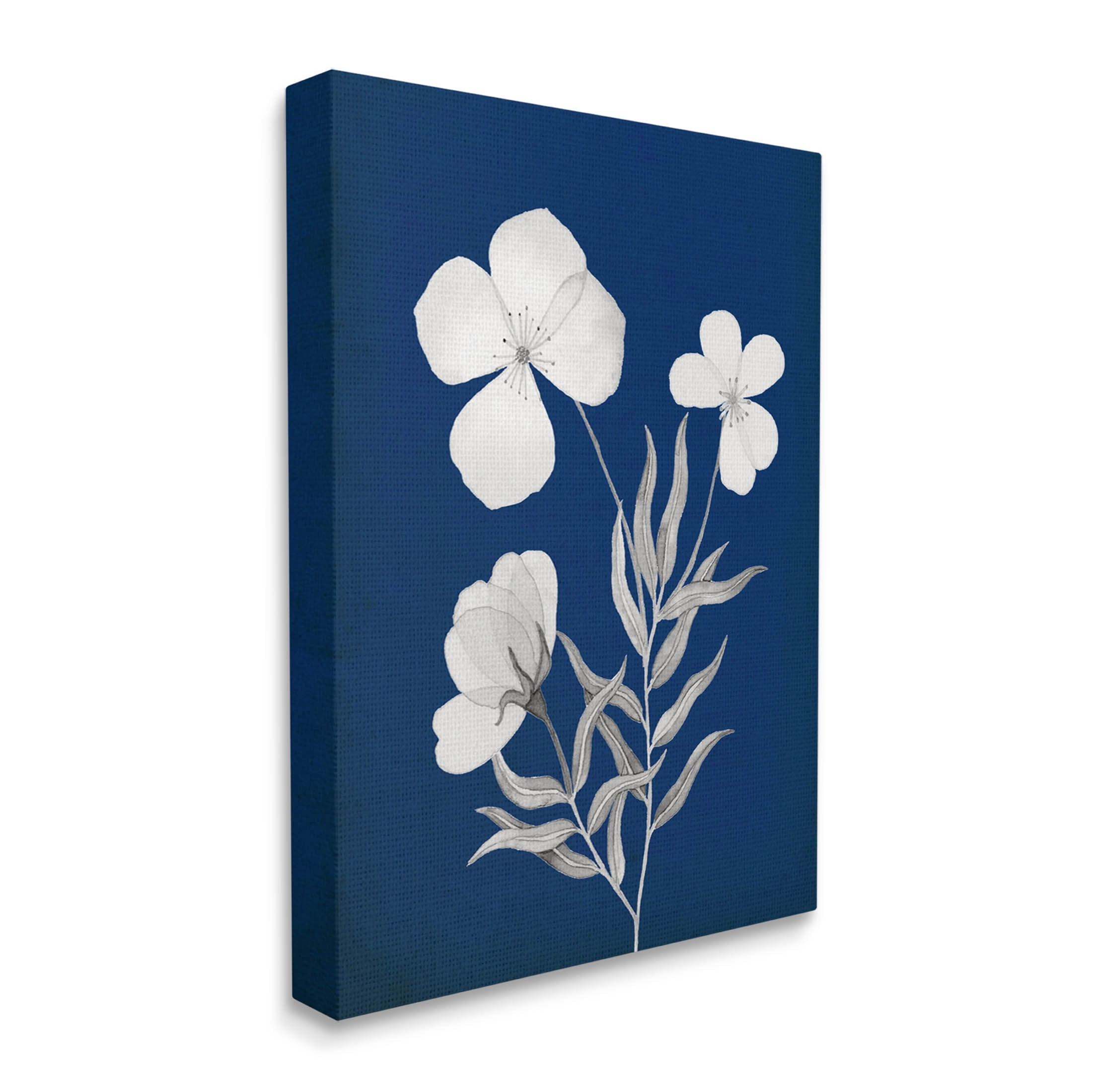 Stupell Industries Modern White Flower Petals Graphic Art Gallery Wrapped Canvas Print Wall Art, Design by Kourtni Gunn