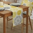 thumbnail image 3 of Yellow Gray Broken Flower Table Flag Home Dining Table Coffee Table Festival Wedding Arrangement Table Flag Decorative Mat, 3 of 5
