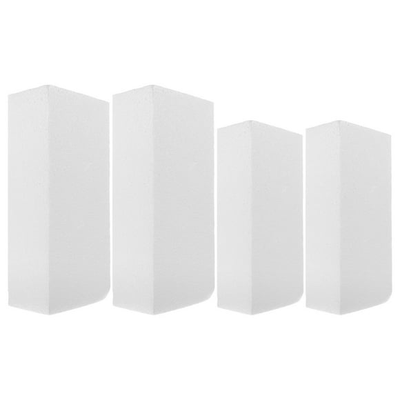 BRIGHTFUFU 4Pcs Foam Blocks for Crafts White Rectangular Diy Projects Weddings Birthdays