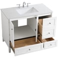thumbnail image 3 of Elegant Decor Sommerville 42" Single Quartz Top Bathroom Vanity in White, 3 of 15