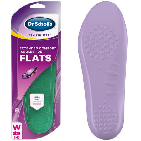 Dr. Scholl’s Stylish Step Extended Comfort Insoles for Flats, 1 Pair, Size (Best Insoles For Flat Feet Standing All Day)