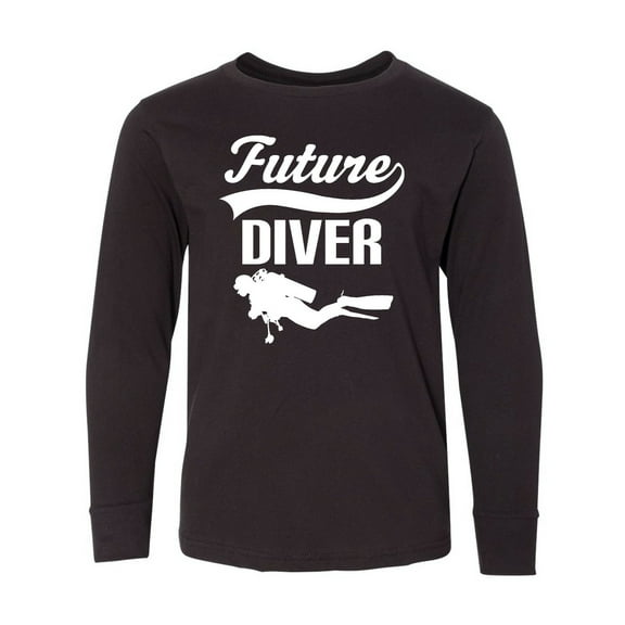 Inktastic Future Diver Scuba Diving Long Sleeve Youth T-Shirt