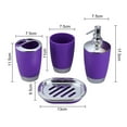 thumbnail image 5 of GROFRY 4Pcs/Set Mouthwash Cup Bathroom Kit Toothbrush Cup with Toothpaste Position Lotion Bottle Soap Box Sink Accessory Set, 5 of 7