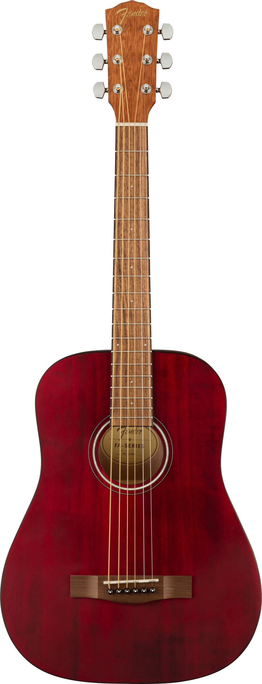 Fender FA-15 3/4-Scale Kids Steel String Acoustic Guitar - Red w/ Gig Bag