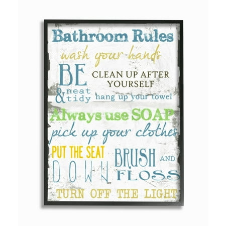 Stupell Industriesthe Home Decor Bathroom Rules Typography Bathroomframed Wall Art By Taylor Greene Com - Bathroom Rules Wall Art Stupell Industriesthe Home Decor Bathroom Rules Typography Bathroomframed Wall Art By Taylor Greene Com - Bathroom Rules Wall Art