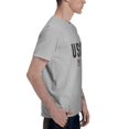 thumbnail image 3 of Usa Flag Fashion Men'S Basic Short Sleeve T-Shirt Gray Small, 3 of 5
