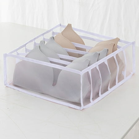 

2PC Storage Household Foldable Mesh Underwear Storage Box Socks Bra And Panties Organization And Storage Bins Shelves Cabinet