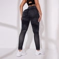thumbnail image 4 of Soyumi Cellulite 3D Leggings Womens, Butt Lifting Resistance Compression Leggings Tummy Control High Waisted Shapewear Tights Stretchy Gym Workout Yoga Pants Going Out Trousers Black, 4 of 5
