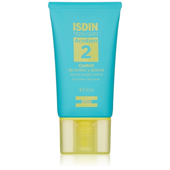ISDIN Teen Skin Acniben Gel Crema, Tratamiento para el Acne Facial Control de Brillos y granos, 40ml