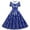 Dark Blue, variant on Polka Dot Dresses for Women UK Vintage Floral Swing Skater Party Evening Dress 1950s Retro Dresses Rockabilly Floral Print Swing Evening Gown